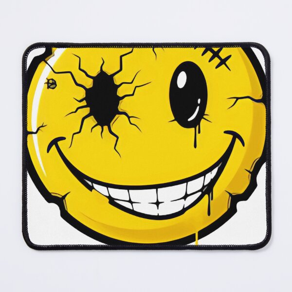 Item preview, Worn Cracked Smiley sticker designed and sold by StreetArtDecal.
