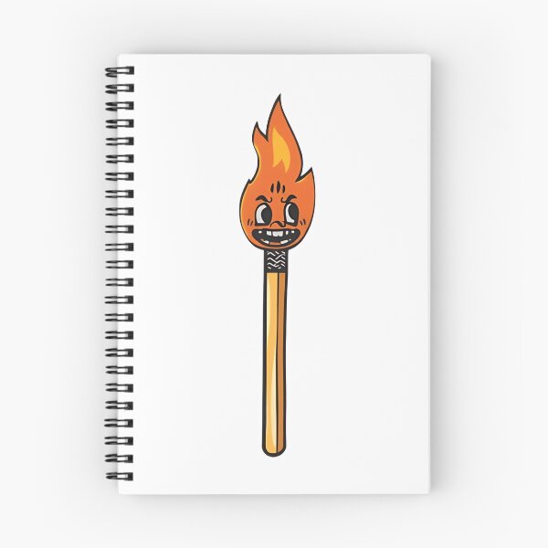 Item preview, Vintage Retro Matchstick Flame Mascot - Funny Cartoon Fire Burning Dark Humor Sticker Design designed and sold by RareVisuals.
