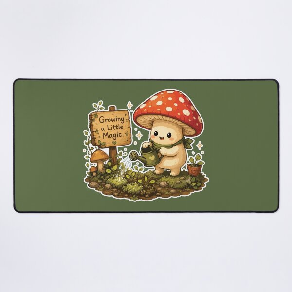 Item preview, Growing a Little Magic Mushroom Sticker Cute Cottagecore designed and sold by SimplePoDesign.