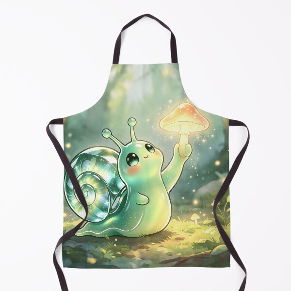 Item preview, The Mushroom Explorer - Cute Emerald Snail Discovering Forest Magic designed and sold by ABYSSLAB.