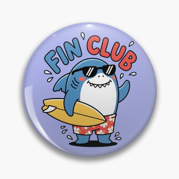 Item preview, Fin Club – Cute Surf Shark Design designed and sold by Sea Gem.