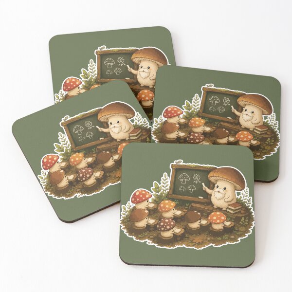 Item preview, Mushroom School Sticker Cute Forest Classroom Cottagecore designed and sold by SimplePoDesign.