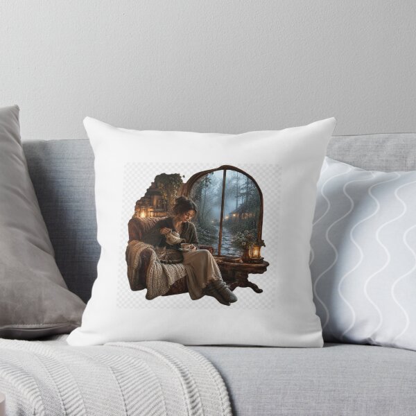 Item preview, Cozy Tea by the Rainy Cottage Window designed and sold by TaiwoDesigns.