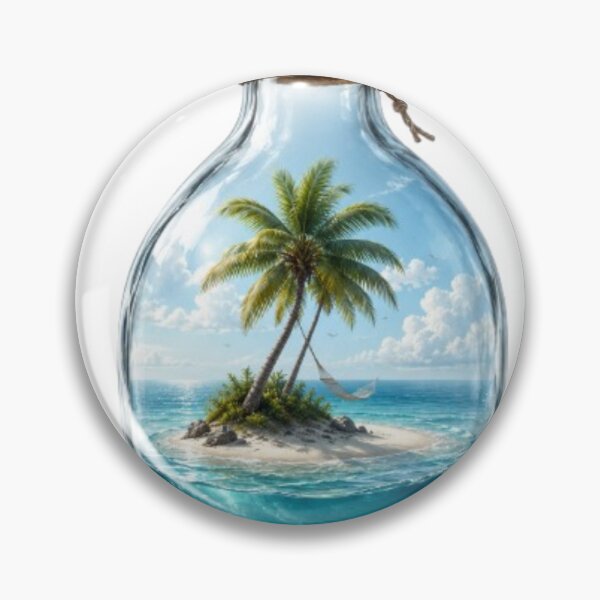 Item preview, Tropical Island in Bottle PNG, Beach Paradise Digital Art, Coastal Fantasy Printable, Summer Ocean Decor, Instant Download designed and sold by Line-mood.