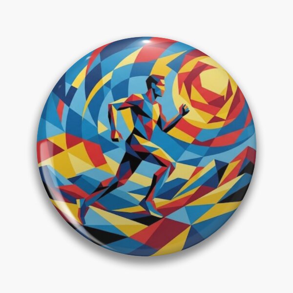 Item preview, Many Miles One Runner Cubist Running Art Design designed and sold by RunningWhiskers.