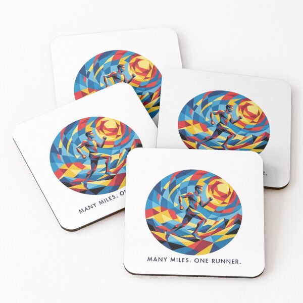Item preview, Many Miles One Runner Cubist Running Art Design designed and sold by RunningWhiskers.
