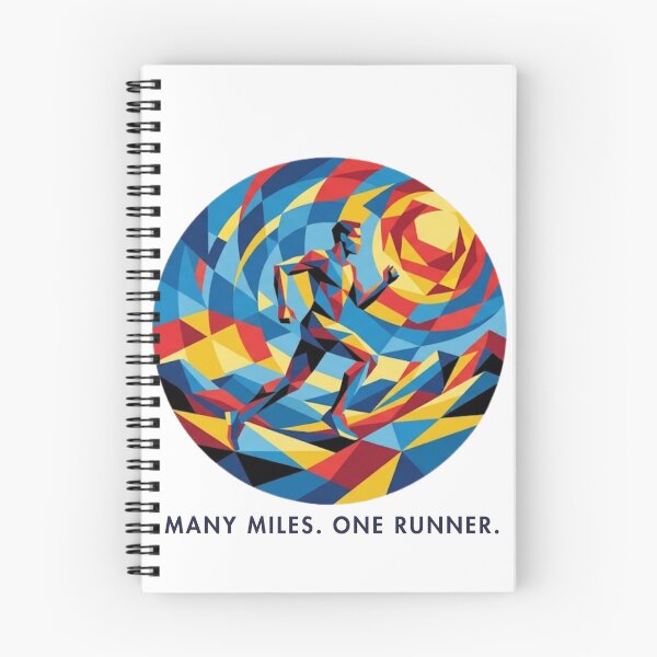 Item preview, Many Miles One Runner Cubist Running Art Design designed and sold by RunningWhiskers.