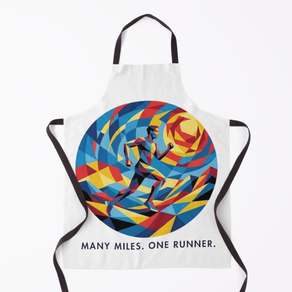 Item preview, Many Miles One Runner Cubist Running Art Design designed and sold by RunningWhiskers.