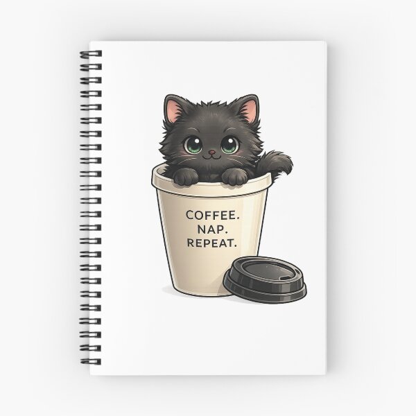 Item preview, Black Cat Inside Coffee Mug Sticker | Cute Coffee Cat Gift designed and sold by Skedart.