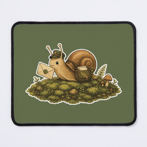 Item preview, Cute Snail Mail Carrier Cottagecore Forest Postman designed and sold by SimplePoDesign.