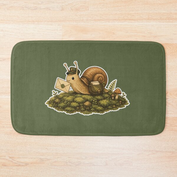 Item preview, Cute Snail Mail Carrier Cottagecore Forest Postman designed and sold by SimplePoDesign.