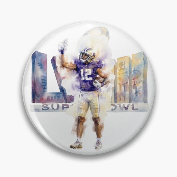 Item preview, Watercolor Super Bowl LIX Football Player Design - Purple and Gold Team Colors designed and sold by cucuzeus.