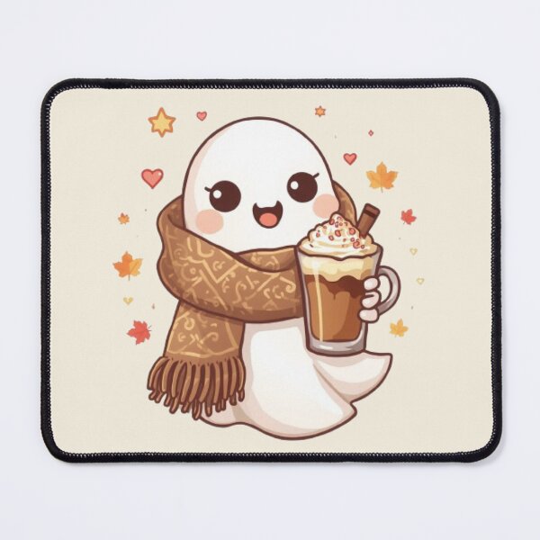 Item preview, Deluxe Cozy Ghost Coffee | Cute Kawaii Ghost Autumn Sticker designed and sold by Stylestickers55.
