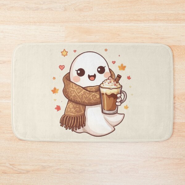 Item preview, Deluxe Cozy Ghost Coffee | Cute Kawaii Ghost Autumn Sticker designed and sold by Stylestickers55.