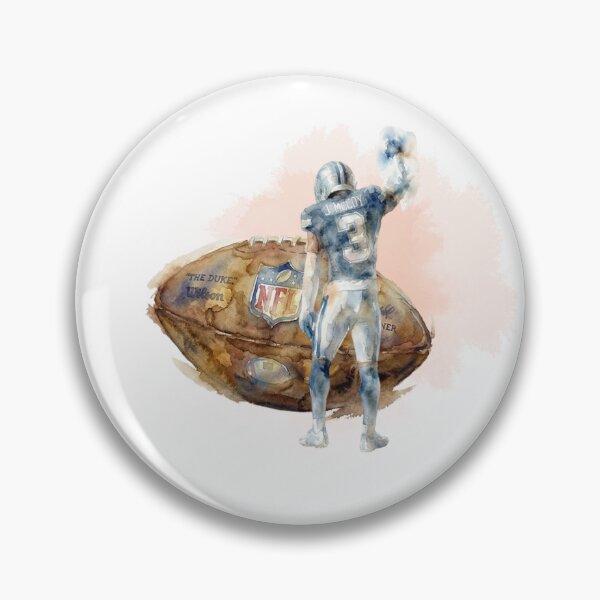 Item preview, J. McCoy Number 3 Football Legend Watercolor designed and sold by cucuzeus.