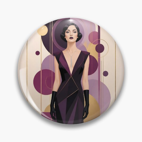 Item preview, 1920s Flapper Woman in Modern Minimalist Art Style designed and sold by Lucia Amaris Art.
