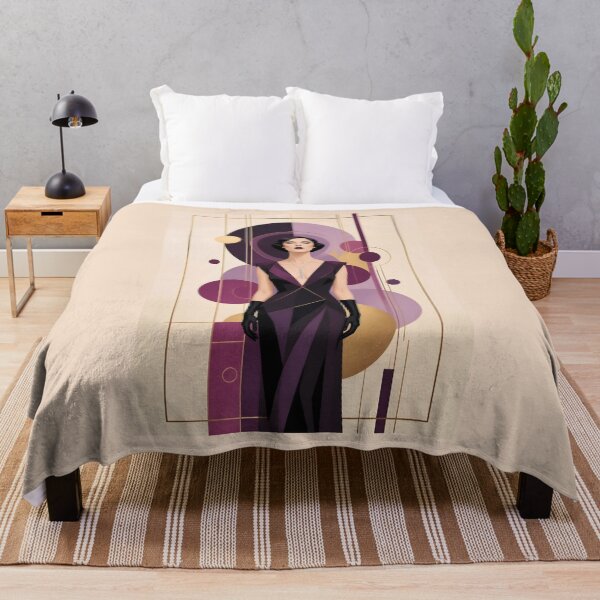 Item preview, 1920s Flapper Woman in Modern Minimalist Art Style designed and sold by Lucia Amaris Art.