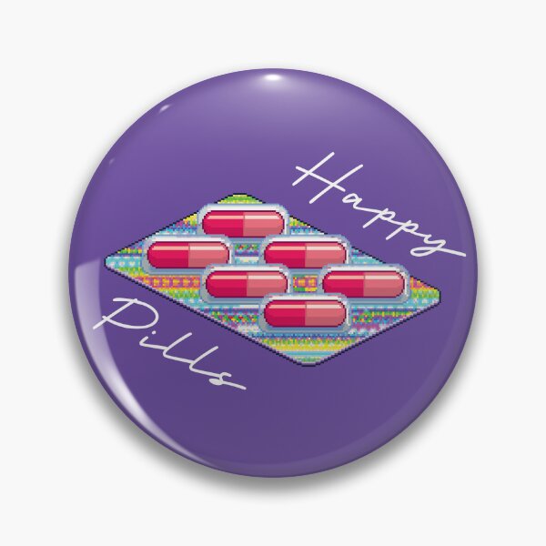 Item preview, Happy Pills (on Purple) designed and sold by PawsitiveMum3.