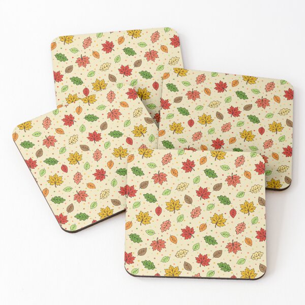 Item preview, Scattered Fall Leaves Ditsy Autumn Doodle Pattern designed and sold by CI Creative Design LLC.