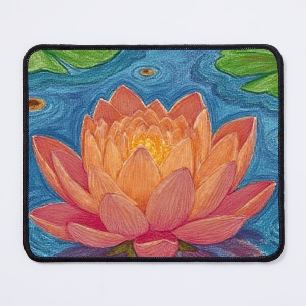 Item preview, Lotus Flower on Blue Pond designed and sold by Bright Stone .