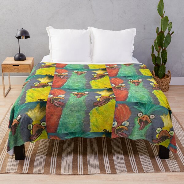 Item preview, Crazy Colorful Chickens - Silly Derpy Chicken Meme Art designed and sold by Faithstarmancil.