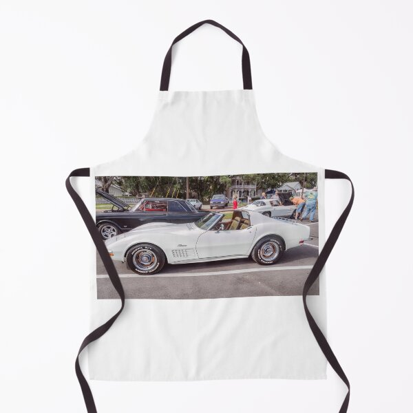 Item preview, 1971 Corvette Classic White Technical Blueprint Car Poster designed and sold by RichFrancoCars.