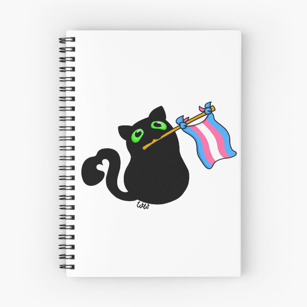 Item preview, Pride Flag Kitty - Trans designed and sold by WorksOfWhimsies.