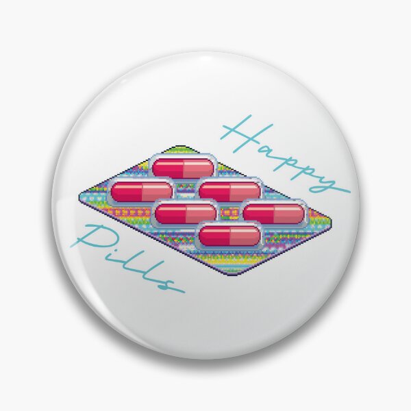 Item preview, Happy Pills (Aqua on White) designed and sold by PawsitiveMum3.