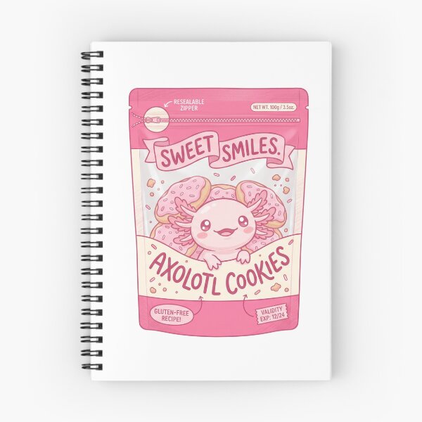 Item preview, Sweet Smiles Axolotl Cookies Bag - Pastel Kawaii designed and sold by 0Zetgest.