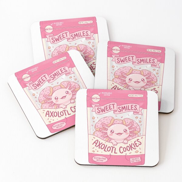 Item preview, Sweet Smiles Axolotl Cookies Bag - Pastel Kawaii designed and sold by 0Zetgest.