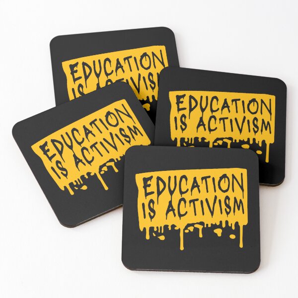 Item preview, Education Is Activism Bold Statement Teacher Quote designed and sold by shirt-o-mat.
