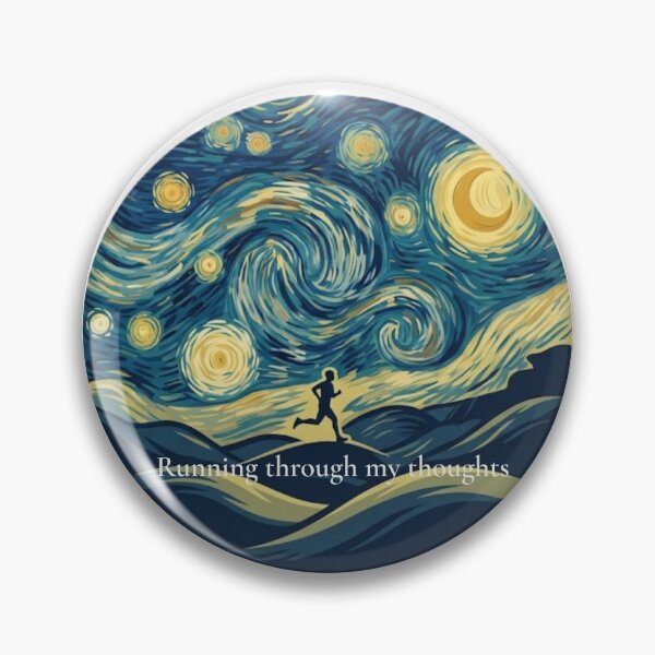 Item preview, Starry Run Running Through My Thoughts Artistic Runner Design designed and sold by RunningWhiskers.