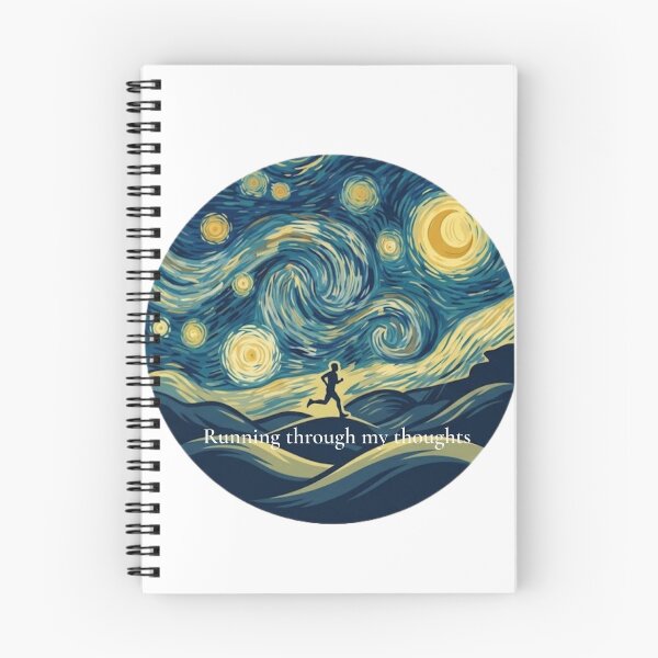 Item preview, Starry Run Running Through My Thoughts Artistic Runner Design designed and sold by RunningWhiskers.