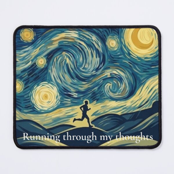 Item preview, Starry Run Running Through My Thoughts Artistic Runner Design designed and sold by RunningWhiskers.