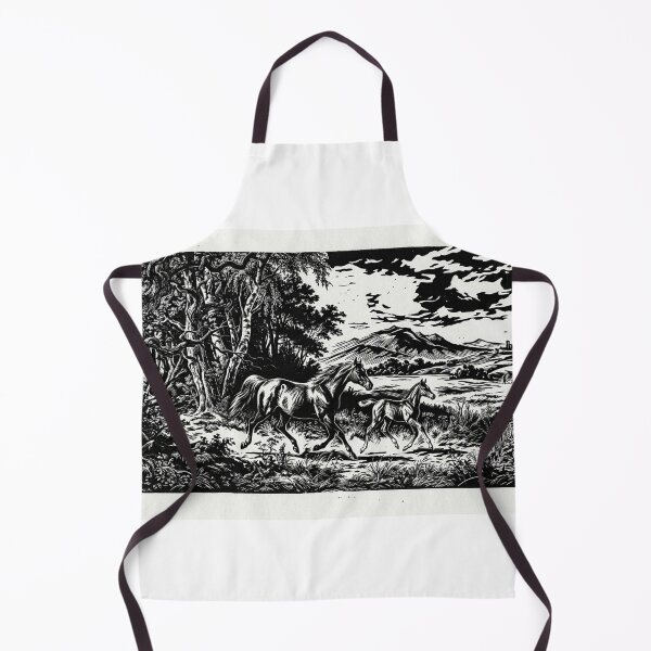 Item preview, Horse and foal emerging from the dark forest designed and sold by AnthonyThomas.