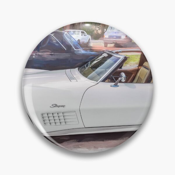 Item preview, 1971 Corvette Classic White Technical Blueprint Car Poster designed and sold by RichFrancoCars.