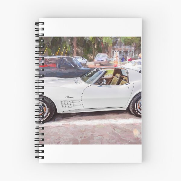 Item preview, 1971 Corvette Classic White Technical Blueprint Car Poster designed and sold by RichFrancoCars.