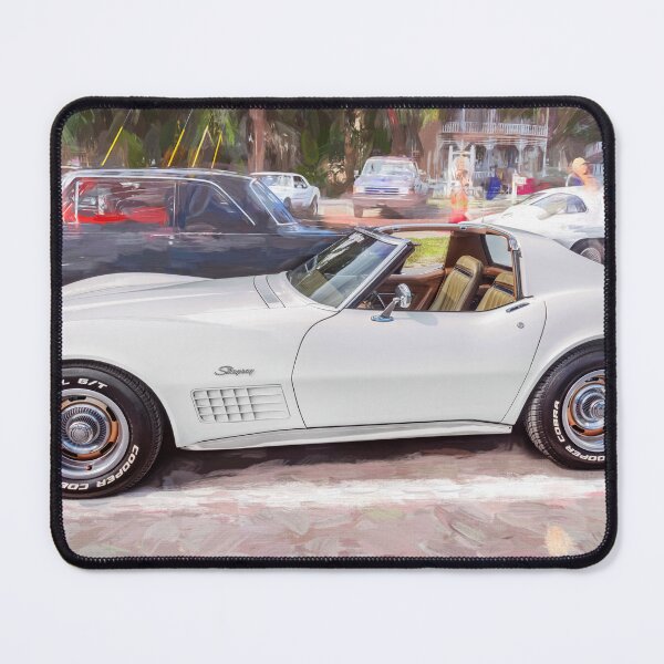 Item preview, 1971 Corvette Classic White Technical Blueprint Car Poster designed and sold by RichFrancoCars.