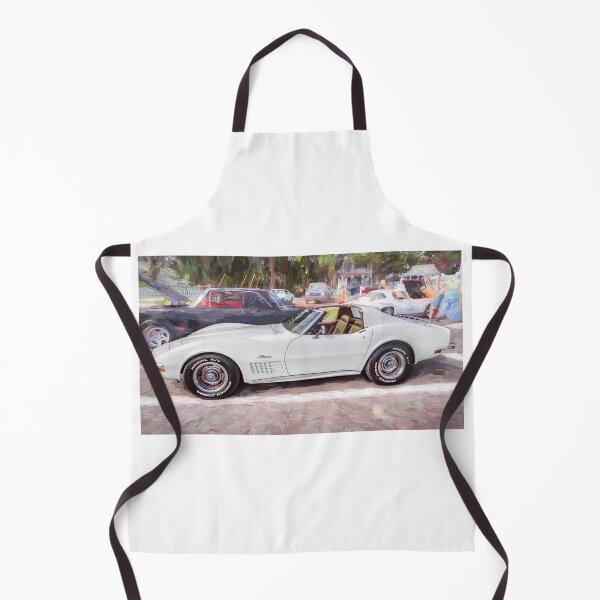 Item preview, 1971 Corvette Classic White Technical Blueprint Car Poster designed and sold by RichFrancoCars.