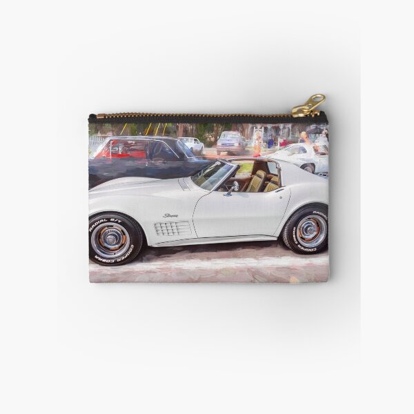 Item preview, 1971 Corvette Classic White Technical Blueprint Car Poster designed and sold by RichFrancoCars.