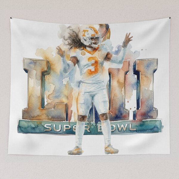 Item preview, Tennessee Football Player Watercolor Art - Super Bowl LVII Style designed and sold by Turnersports.