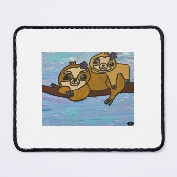 Item preview, Cute Mom and Baby Sloth in the Clouds - Sky Branch Art designed and sold by Faithstarmancil.