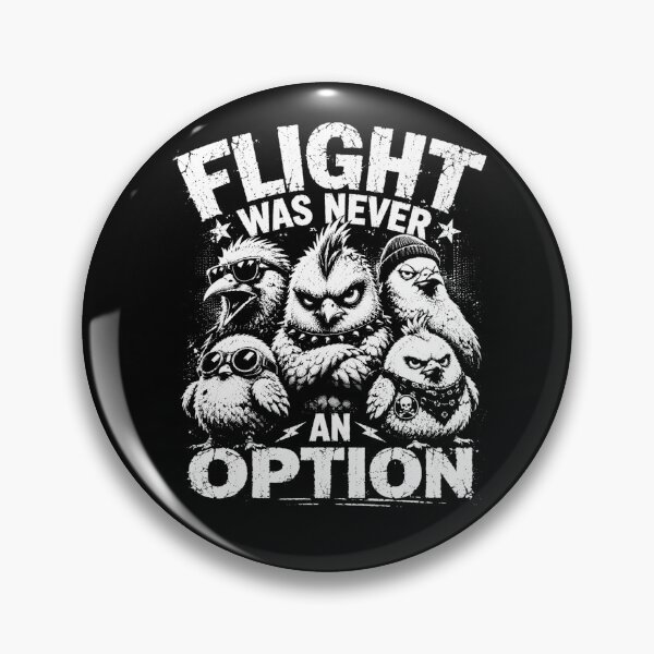 Item preview, Flight Was Never An Option – Funny Punk Bird Rebel Animal Humor Design designed and sold by PosiMCreations.