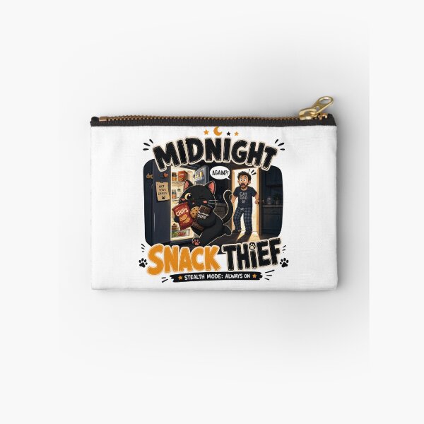 Item preview, Midnight Snack Thief Black Cat Dad Funny Kawaii T-Shirt designed and sold by Ashley critters.