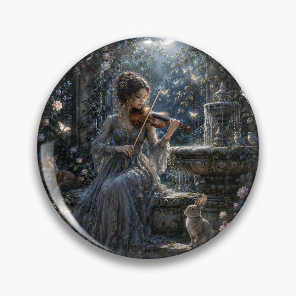 Item preview, The Secret Garden Violinist Fantasy Illustration designed and sold by TaiwoDesigns.
