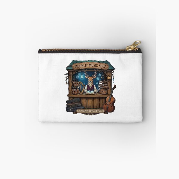 Item preview, Moonlit Music Shop | Enchanted Instruments & Melodies | Fantasy Music Store | Woodland Deer Musician | Magical Sticker designed and sold by MrDev.