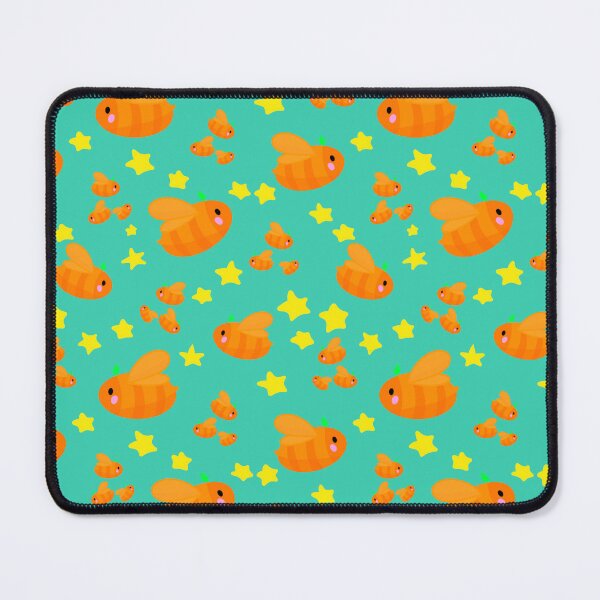 Item preview, Orange Bees and Stars Kawaii Pattern designed and sold by CI Creative Design LLC.