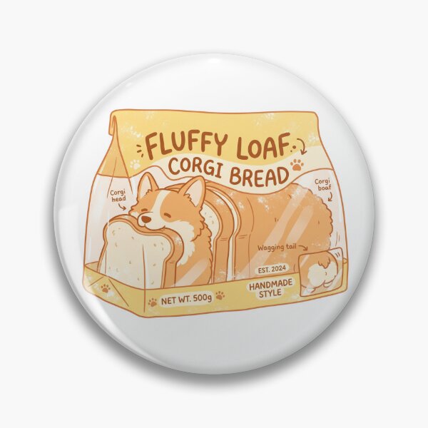 Item preview, Fluffy Loaf Corgi Bread - Cute Kawaii Bakery designed and sold by 0Zetgest.