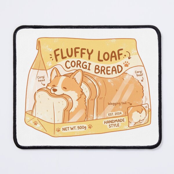 Item preview, Fluffy Loaf Corgi Bread - Cute Kawaii Bakery designed and sold by 0Zetgest.