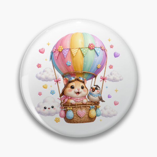 Item preview, Hot air balloon journey with hamster friends  designed and sold by QuirkNest Studio .